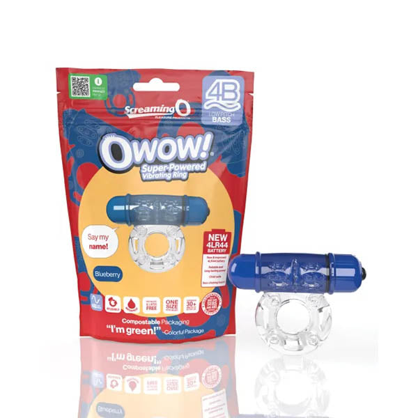 Screaming O 4B - Deep Rumbling OWow Vibrating Ring in Blueberry #Colour_Blueberry