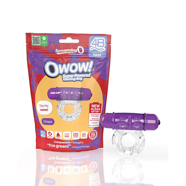 Screaming O 4B - Deep Rumbling OWow Vibrating Ring in Grape #Colour_Grape