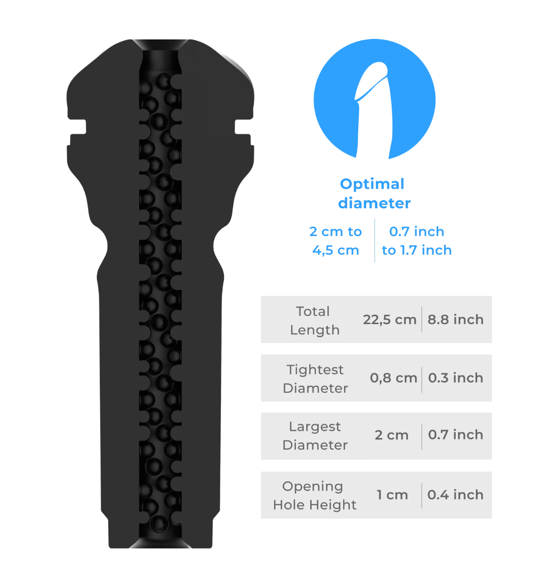 Kiiroo Feelsensation Stroker in Black – alternate product view