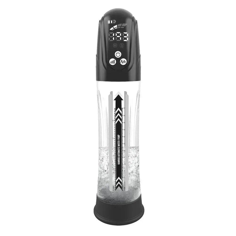 Ramrod Automatic Waterproof Penis Pump – Custom Suction, LCD Display, Rechargeable, 4 Intensity Levels