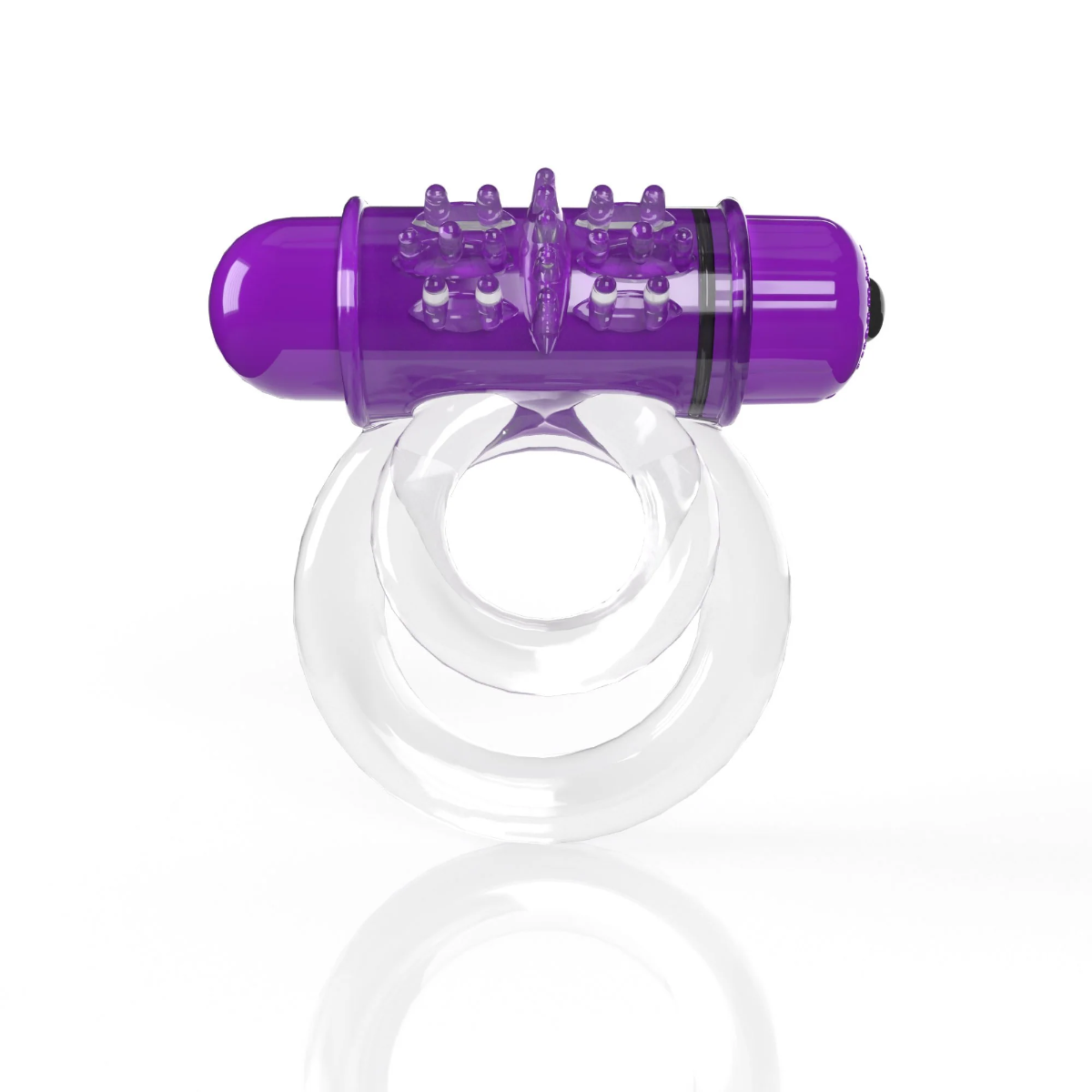 Screaming O 4T - Tickle &amp; Tease DoubleO 6 Vibrating Ring in Grape – alternate product view 