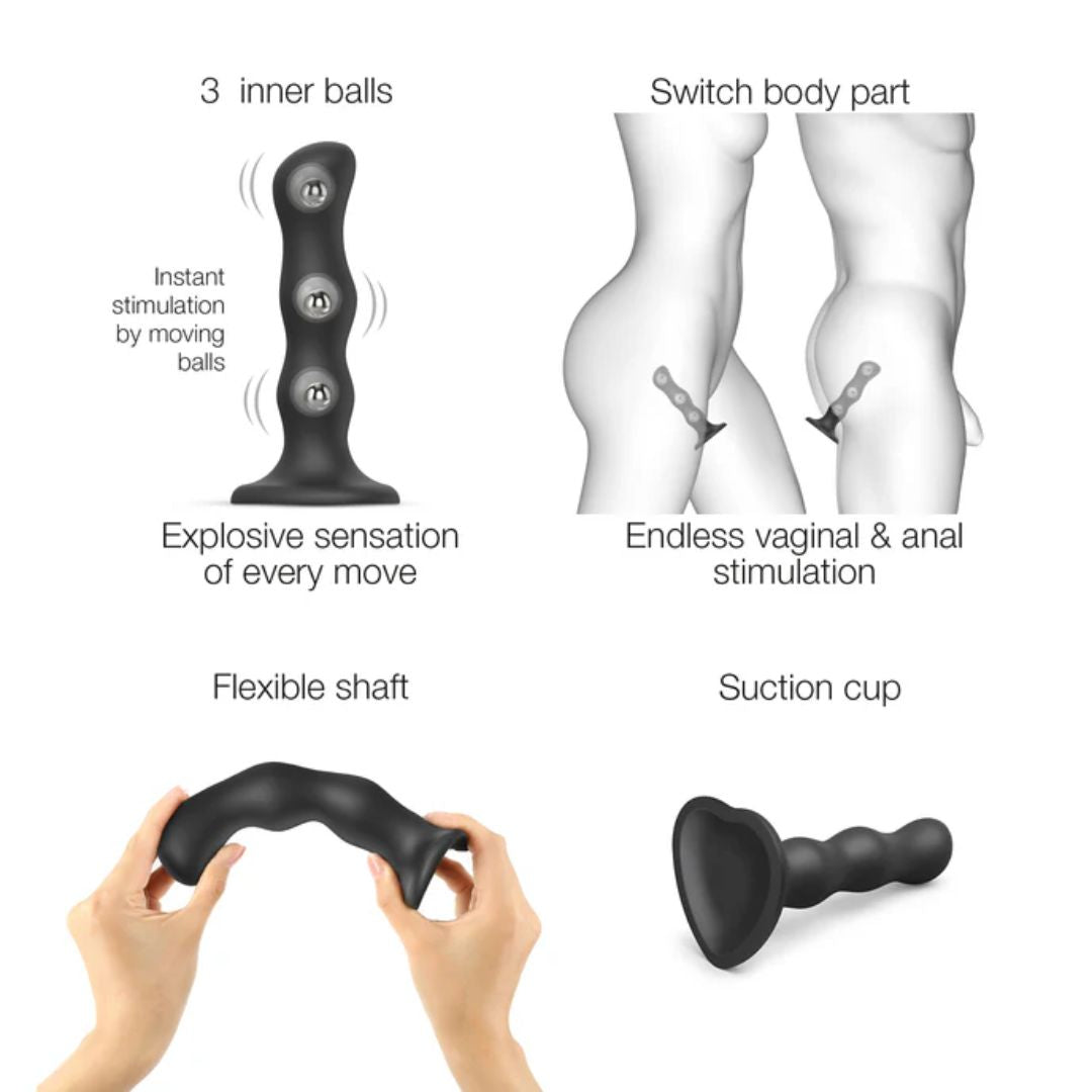 Strap On Me Dildo Geisha Balls – XL – Black – additional product view 