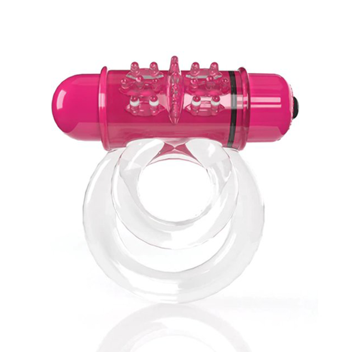 Screaming O 4T - Tickle &amp; Tease DoubleO 6 Vibrating Ring in Strawberry – product detail view 