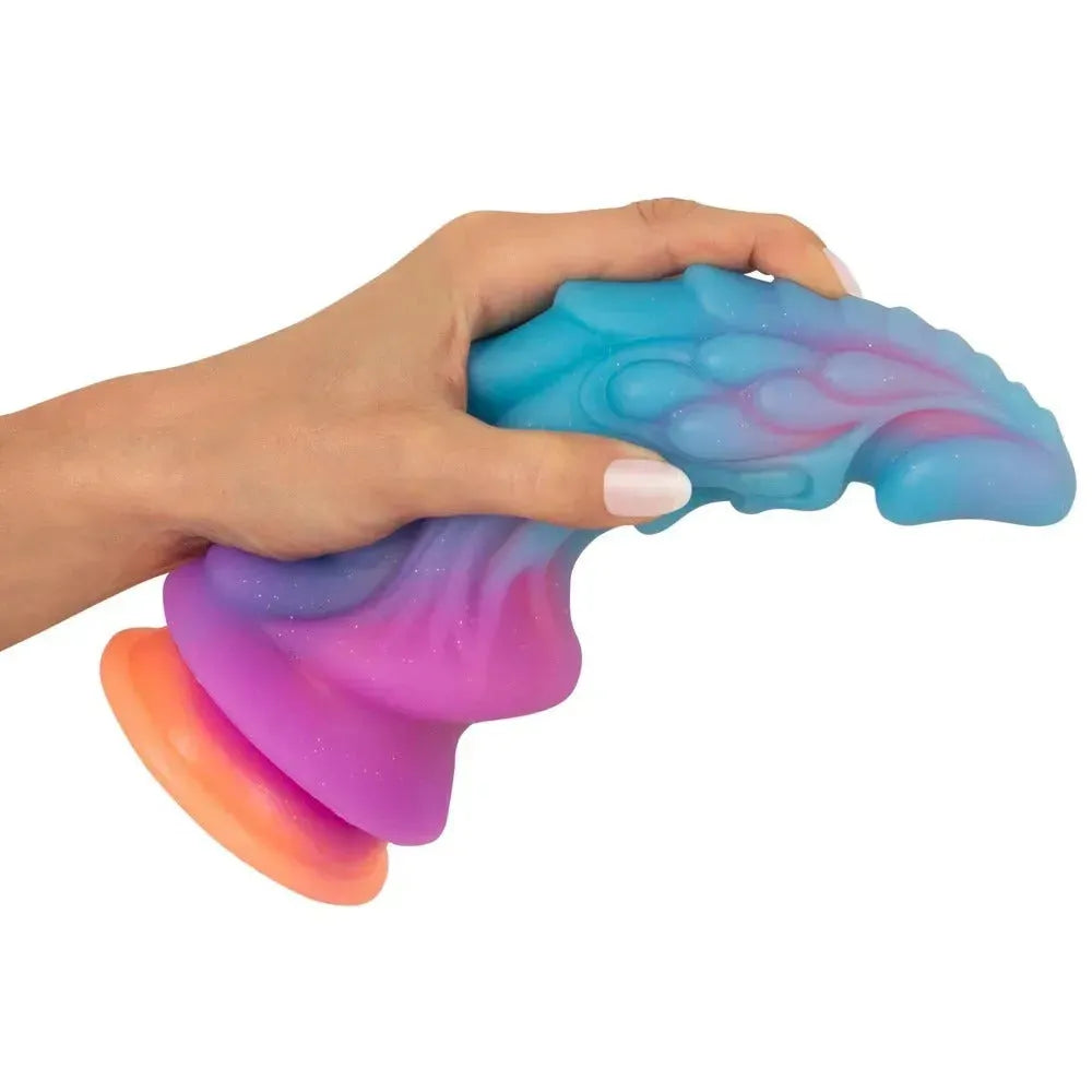 8.5&quot; Beasty Cock Dildo – Glow in the Dark, Glitter Look, Suction Cup