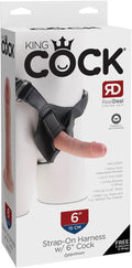 KING COCK® STRAP-ON HARNESS W/ 6" COCK