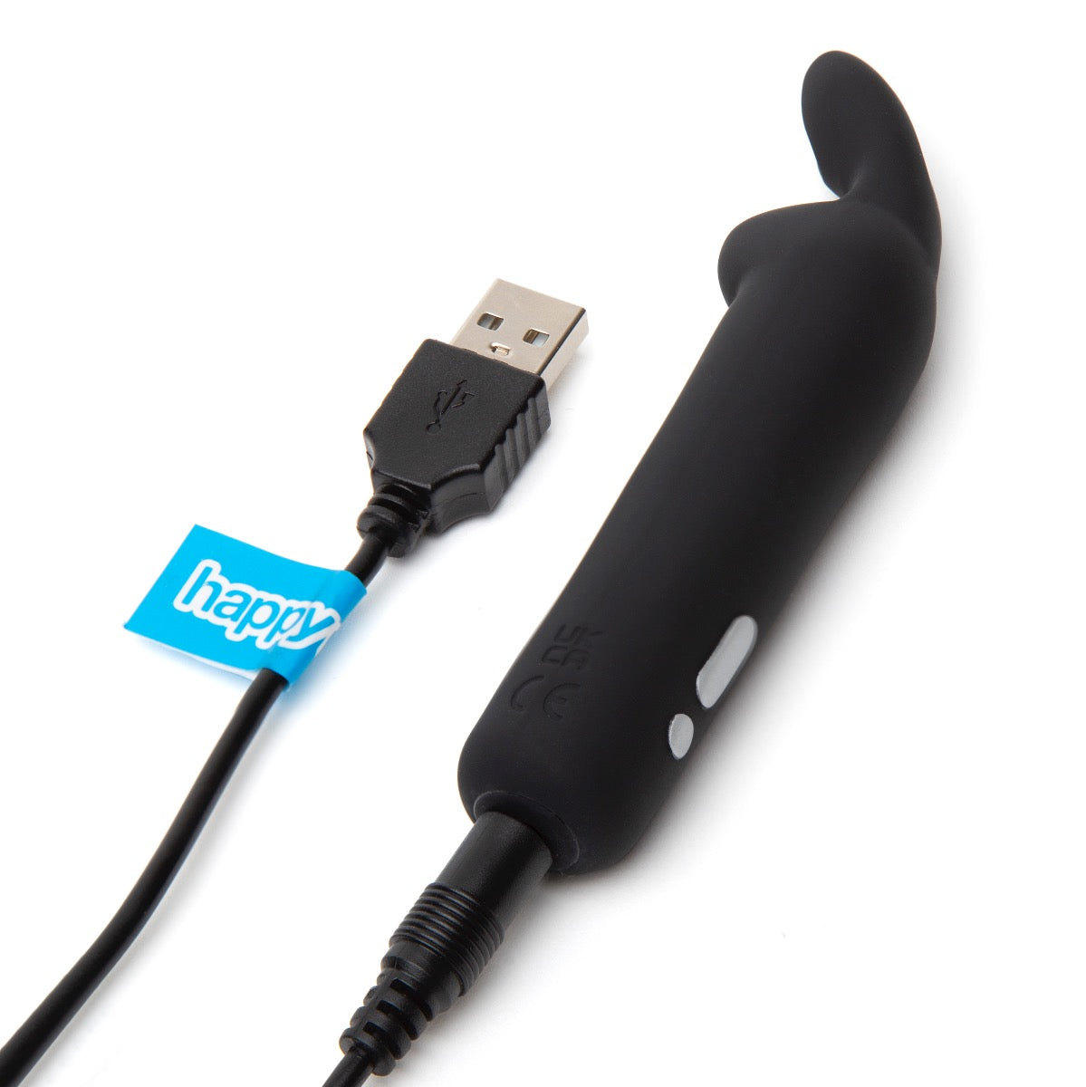 Happy Rabbit Rechargeable Vibrating Bullet in Black – product detail view 