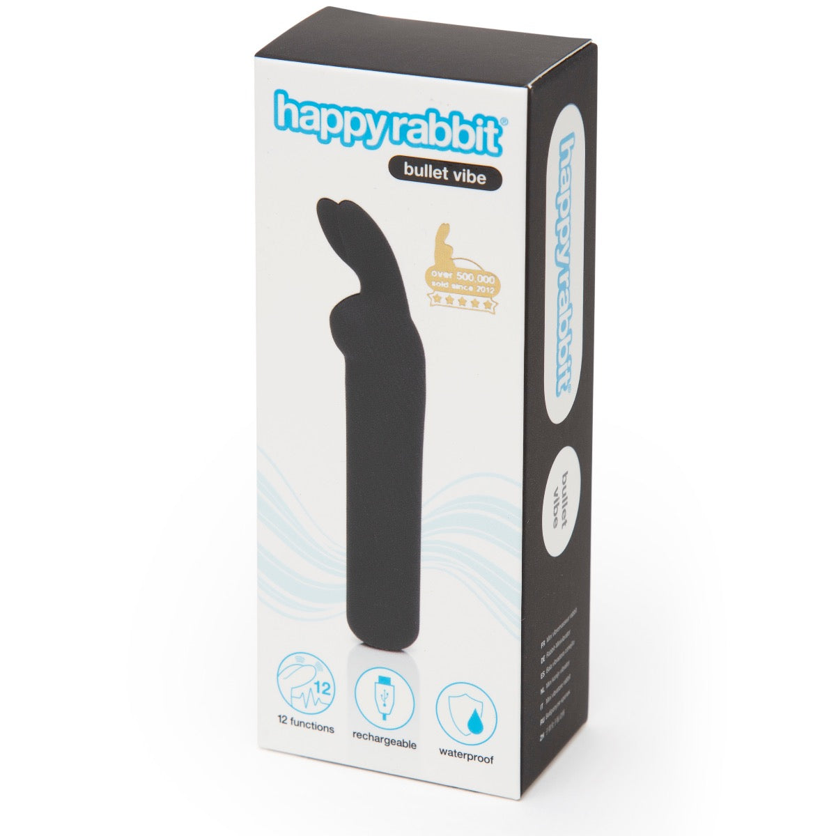 Happy Rabbit Rechargeable Vibrating Bullet in Black – additional product view 