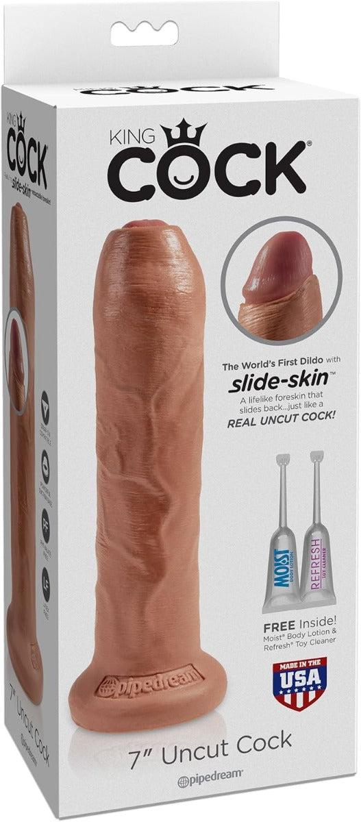 Pipedream King Cock® - Uncut – 7" in Tan 