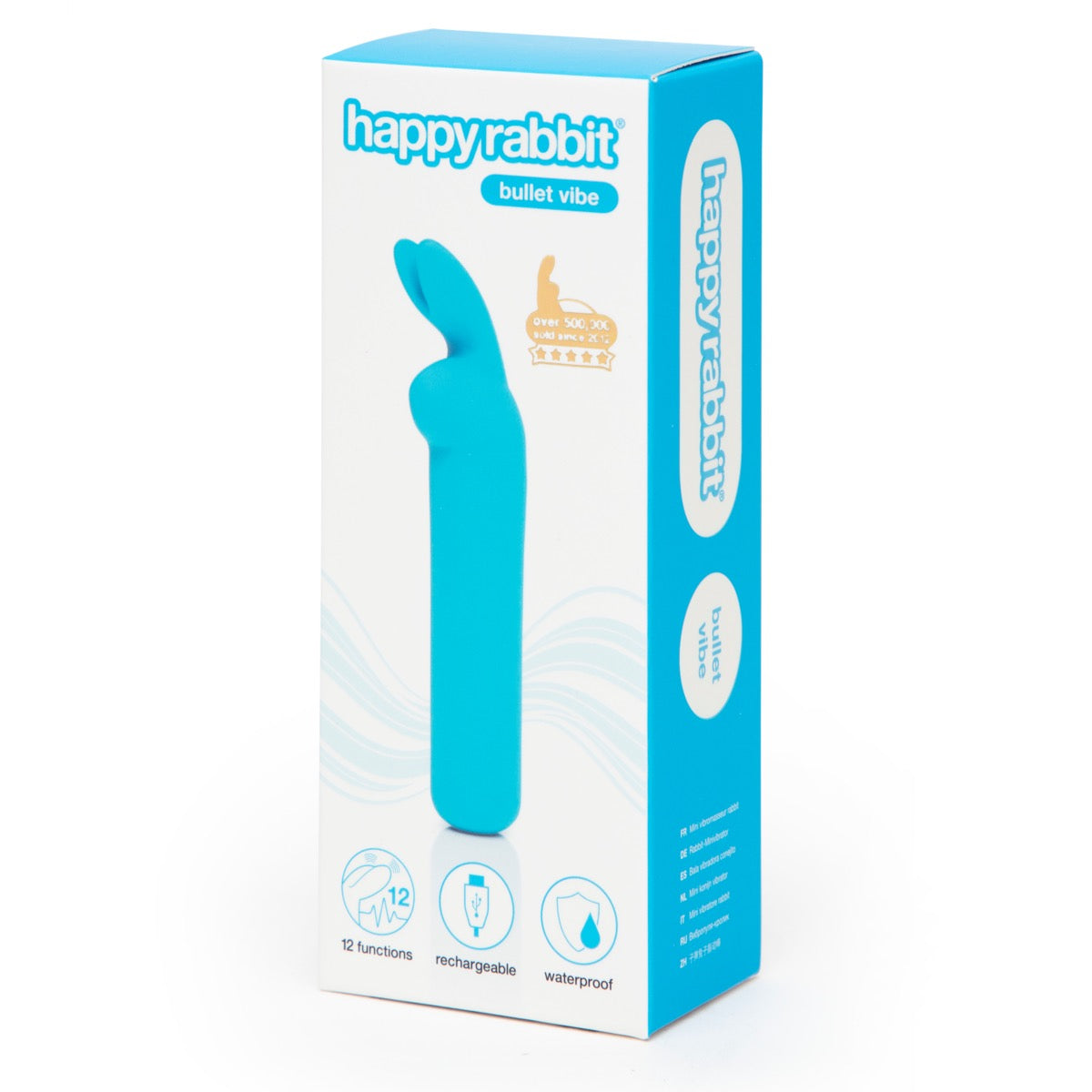 Happy Rabbit Rechargeable Vibrating Bullet in Blue – additional product view 