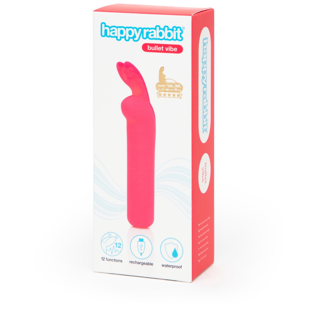 Happy Rabbit Rechargeable Vibrating Bullet in Pink – additional product view 