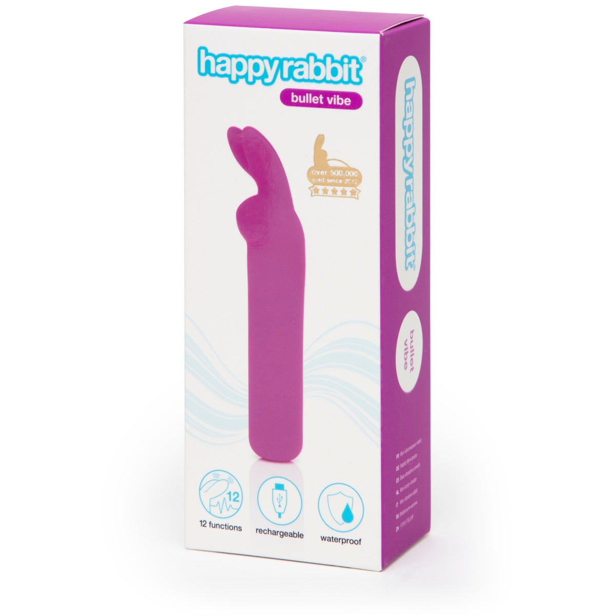 Happy Rabbit Rechargeable Vibrating Bullet in Purple – additional product view 