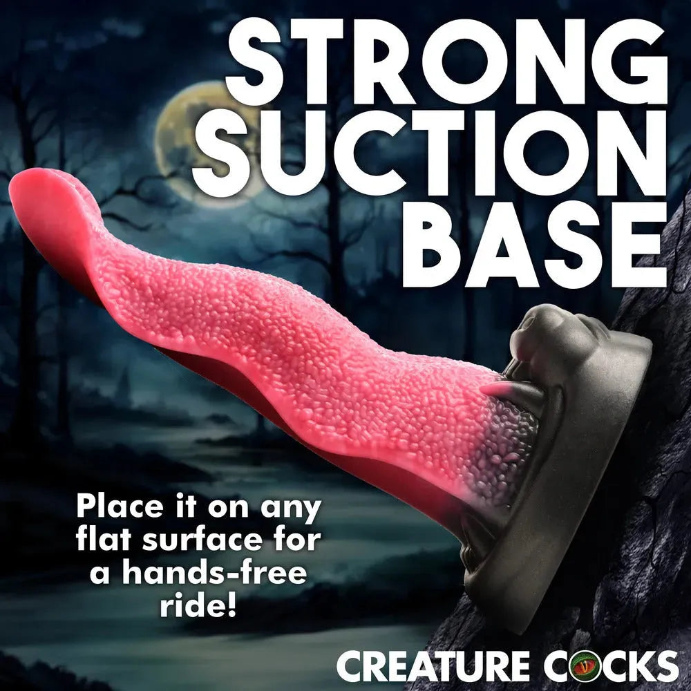 Wolf&#39;s Lick Fantasy Dong - Suction Cup &amp; Harness Compatible Silicone UK Size