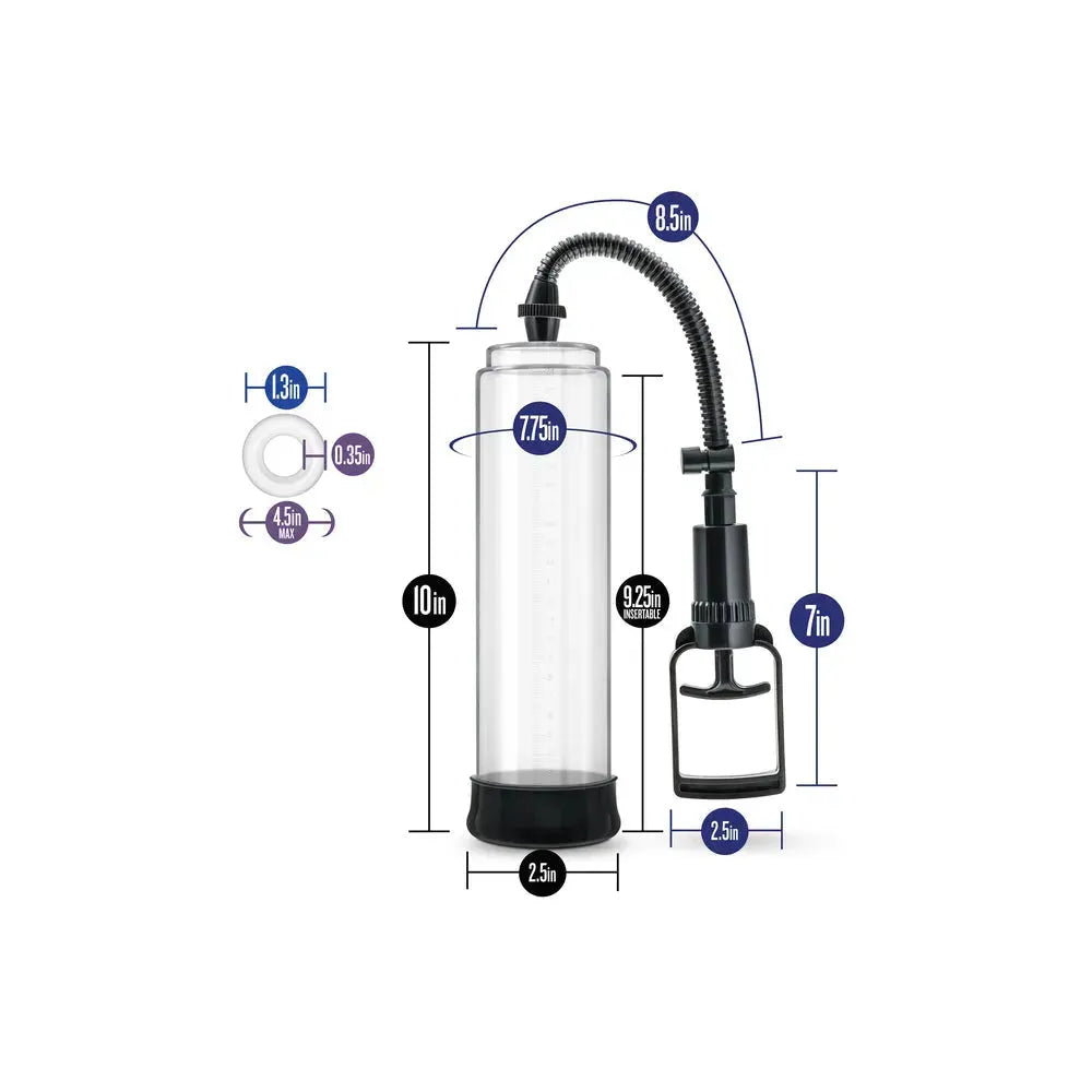 Performance VX3 Vacuum Pump System – Precision Pumping, 9.25&quot; Clear Chamber with Bonus Cock Ring &amp; Quick Release Valve