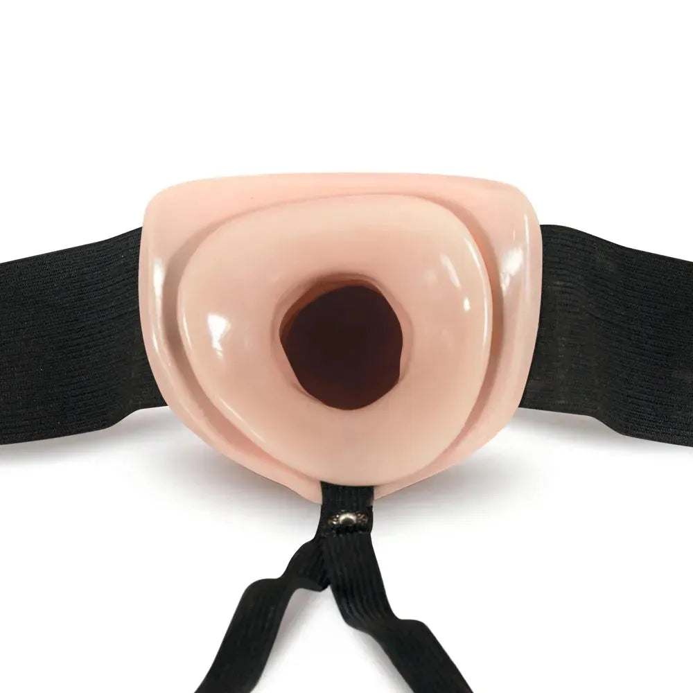 Dr. Skin 7-Inch Hollow Strap-On - Flesh Pink with Adjustable Harness