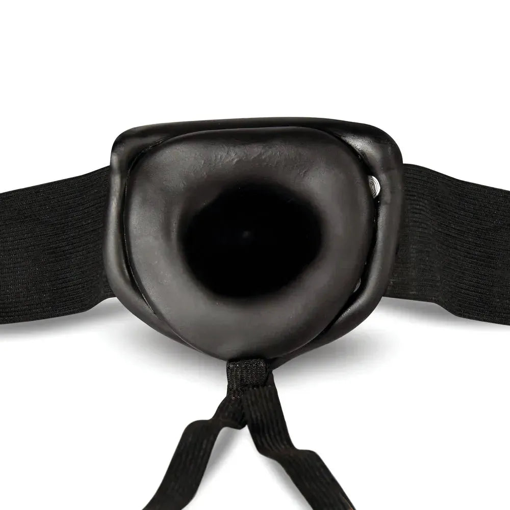 Dr. Skin 7-Inch Hollow Strap-On - Black with Adjustable Harness