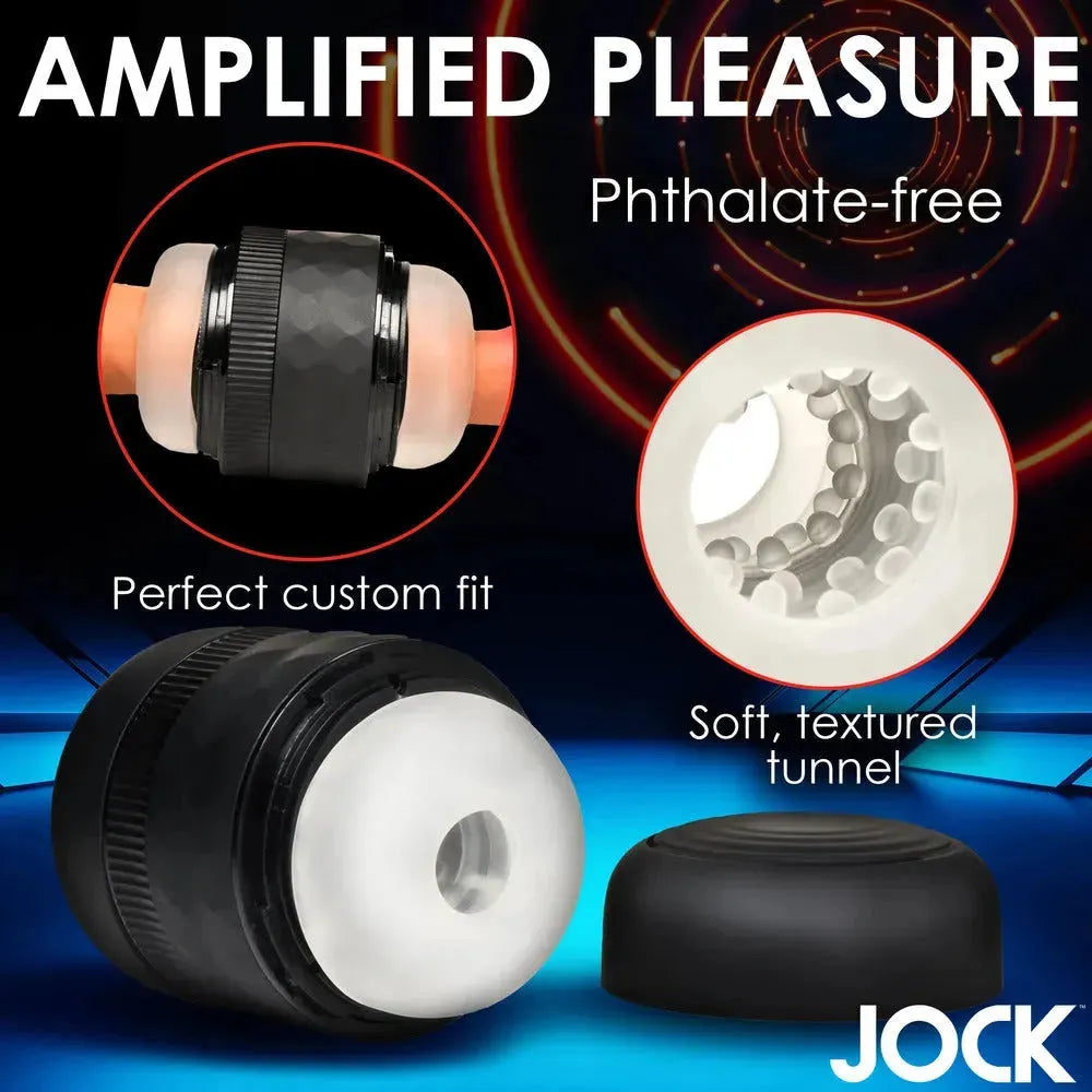 Jock Tightening Masturbator – Adjustable Fit, Textured Tunnel &amp; Dual Openings