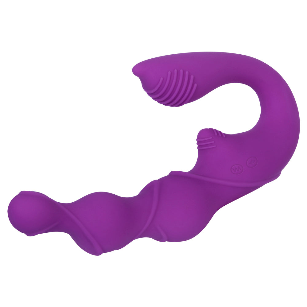 Evolved Come Together - Strapless Strap-On, Dual Vibration, Waterproof, Purple