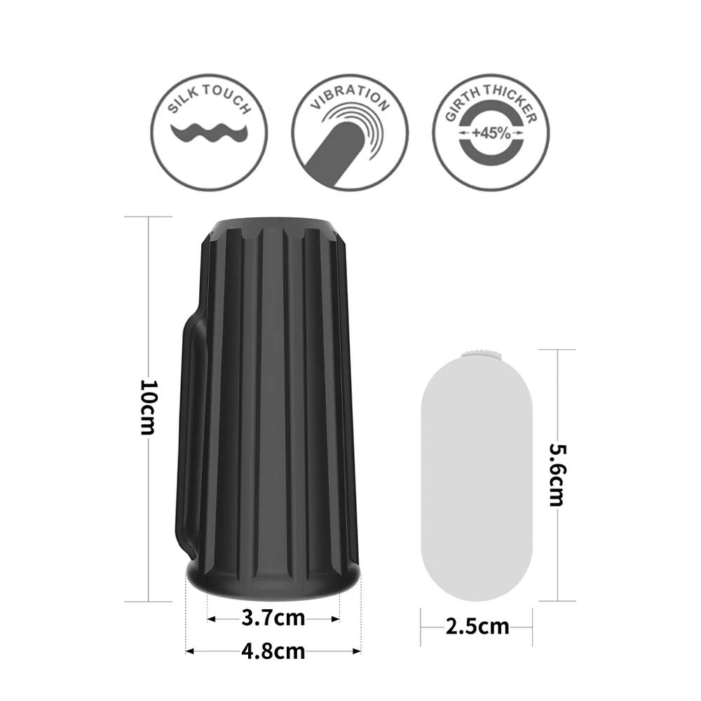 Lovetoy Ridge Knights Ring – Black UK Size, Vibrating Stretch Fit for Shared Stimulation