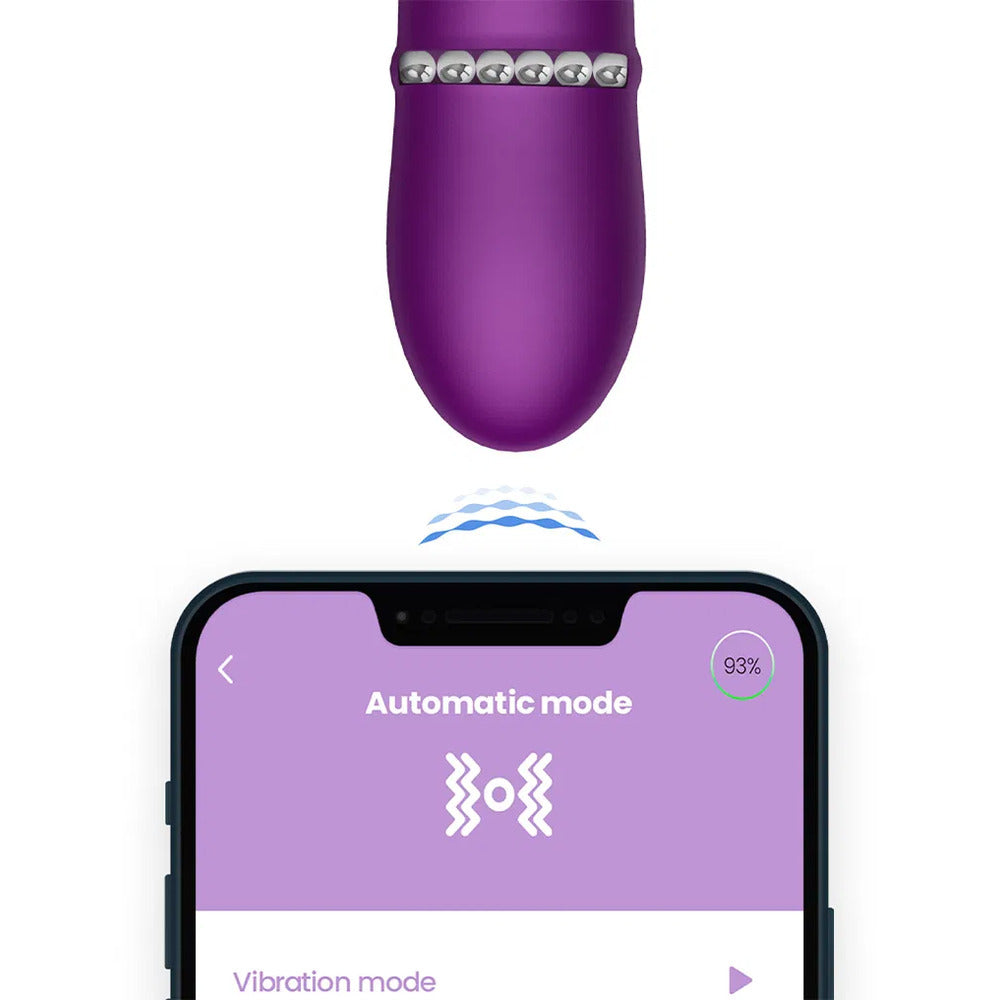 INTOYOU Sendel Rabbit Vibrator – App Controlled with Internal Balls, Clitoral Pulsations &amp; 10 Speeds, Purple, 8.6 Inches