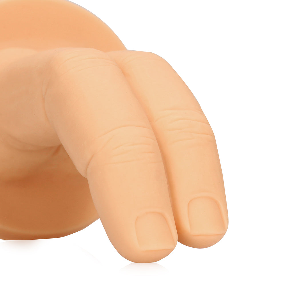 Cum Over Finger Dildo - 3.3 Inch Flesh Pink Silicone Gag Gift for Fun and Cheeky Play