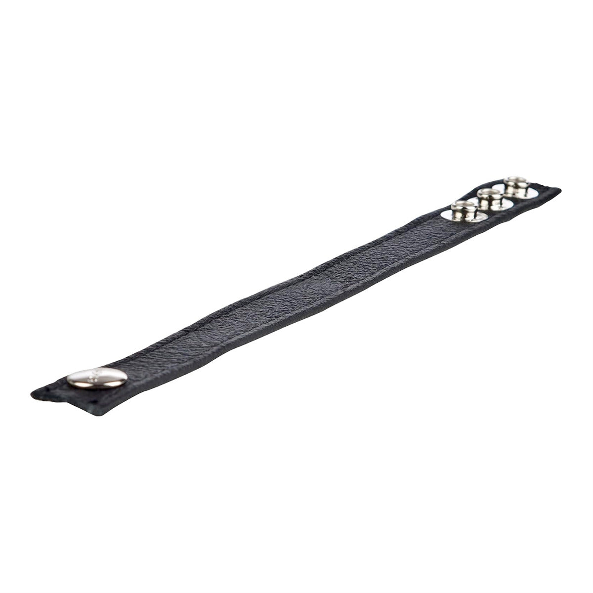 Adjustable 3 Snap Leather Strap – flat view