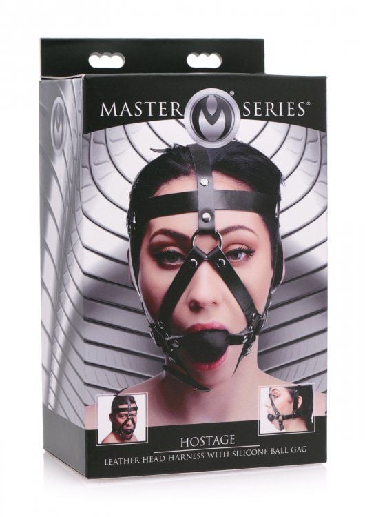Leather Head Harness With Ball Gag – retail packaging