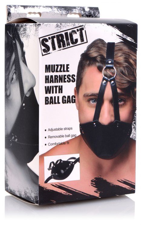 Mouth Harness With Ball Gag – retail packaging