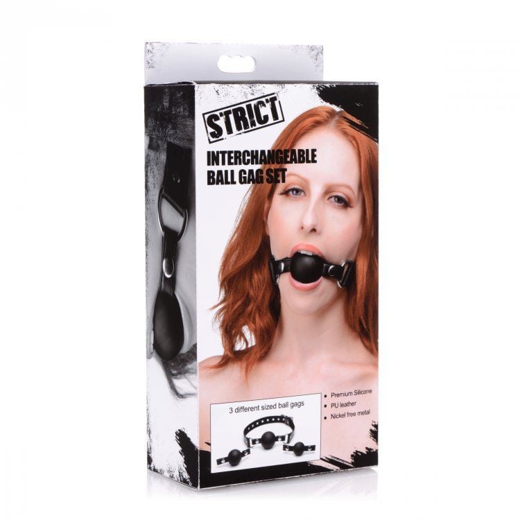 Interchangeable Ball Gag Set – retail packaging