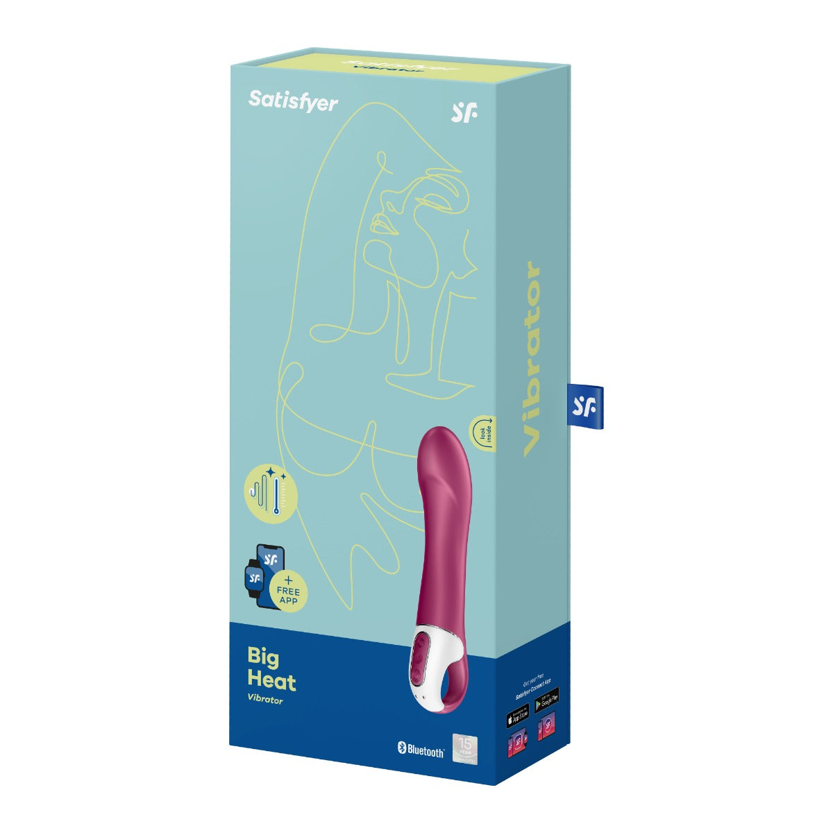 Satisfyer Big Heat Connect App in Berry
