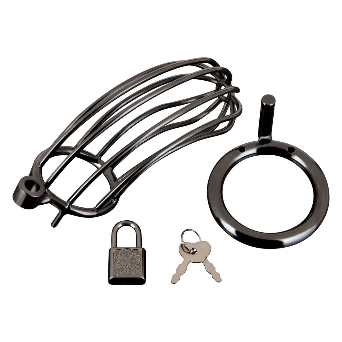 Blue Line PRISONER Cock Cage - Black – with retail packaging