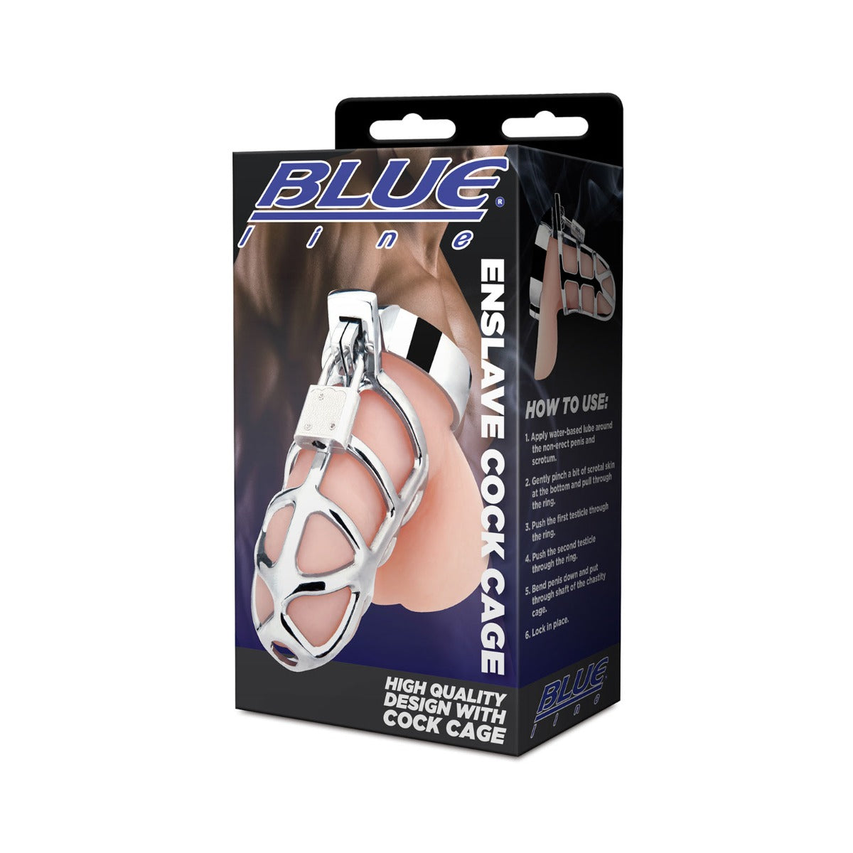 Blue Line Enslave Cock Cage – alternate view