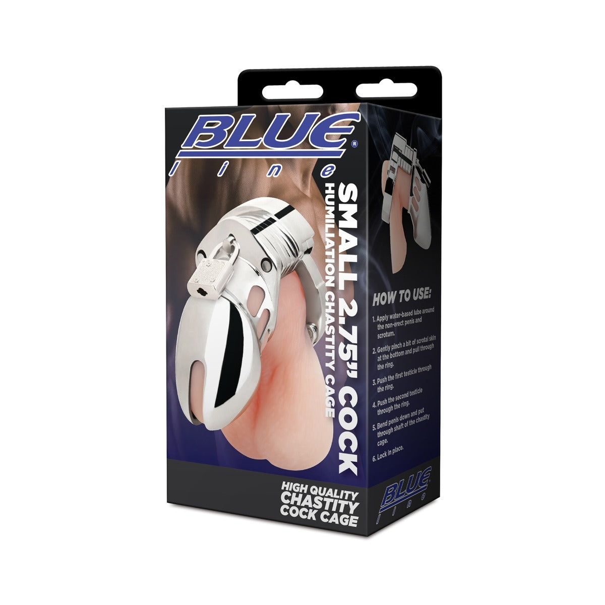 Blue Line Small 2.75" Cock Humiliation Chastity Cage – alternate view