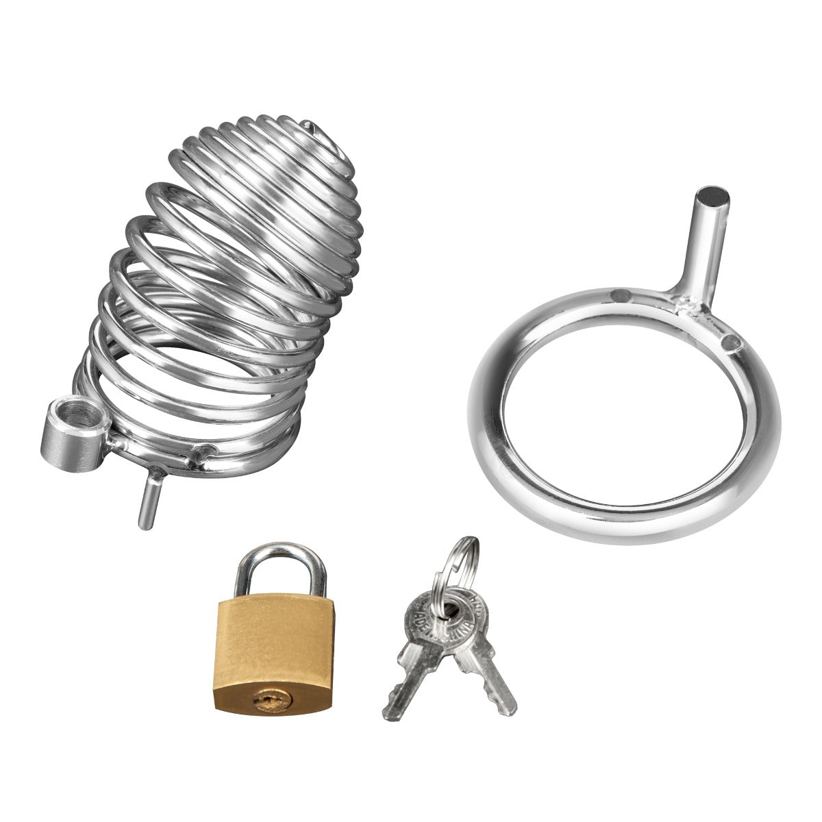 Blue Line PRISONER Cock Cage - Silver – with retail packaging
