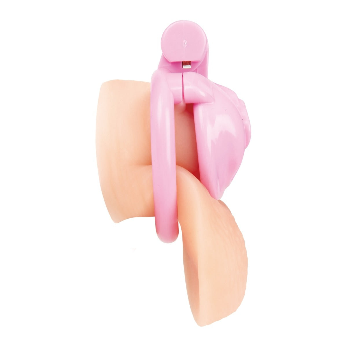 Blue Line BITCHBOY DEGRADING Mini Chastity Cage With Pussy Shape – product detail view