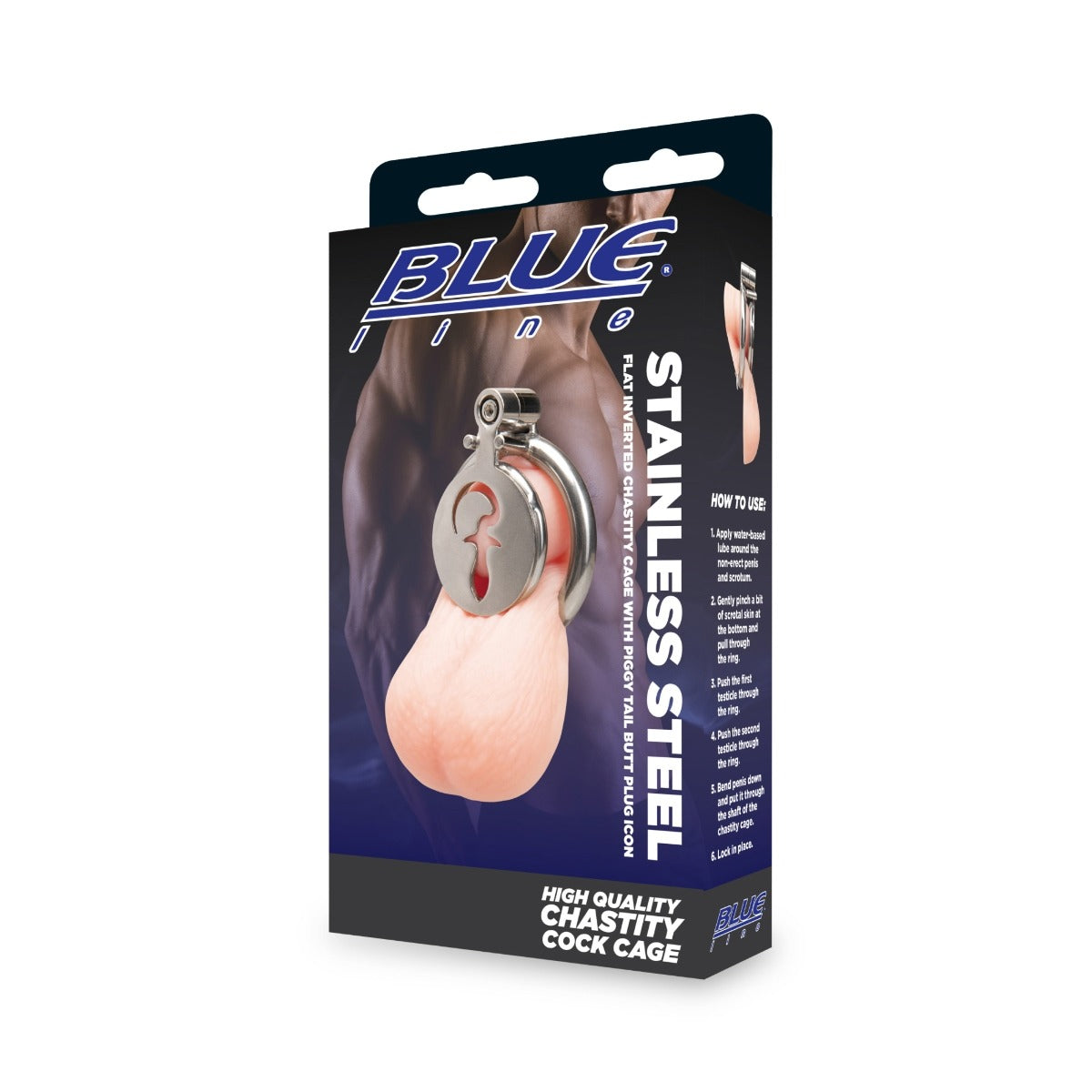 Blue Line Stainless Steel Flat Inverted Cage With Piggy Tail Icon – alternate view