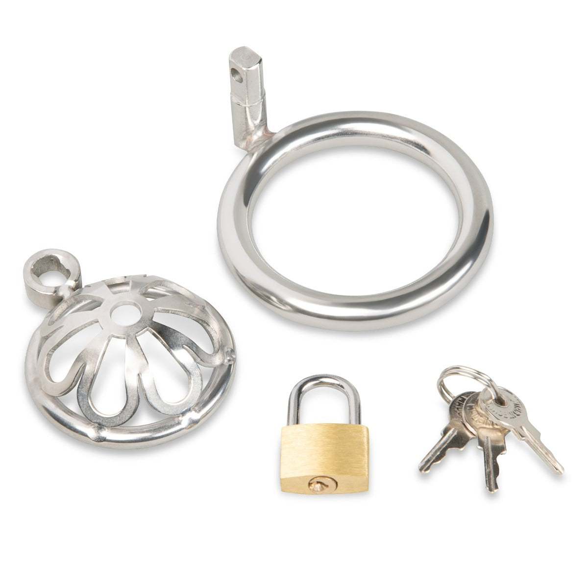 Blue Line Stainless Steel Turtle Head Chastity Cage – product detail view