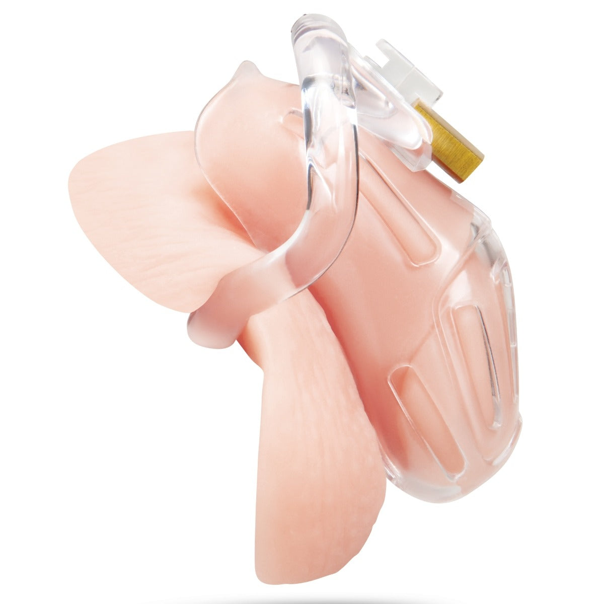 Blue Line 2" Acrylic See Thru Chastity Cock Cage – product detail view