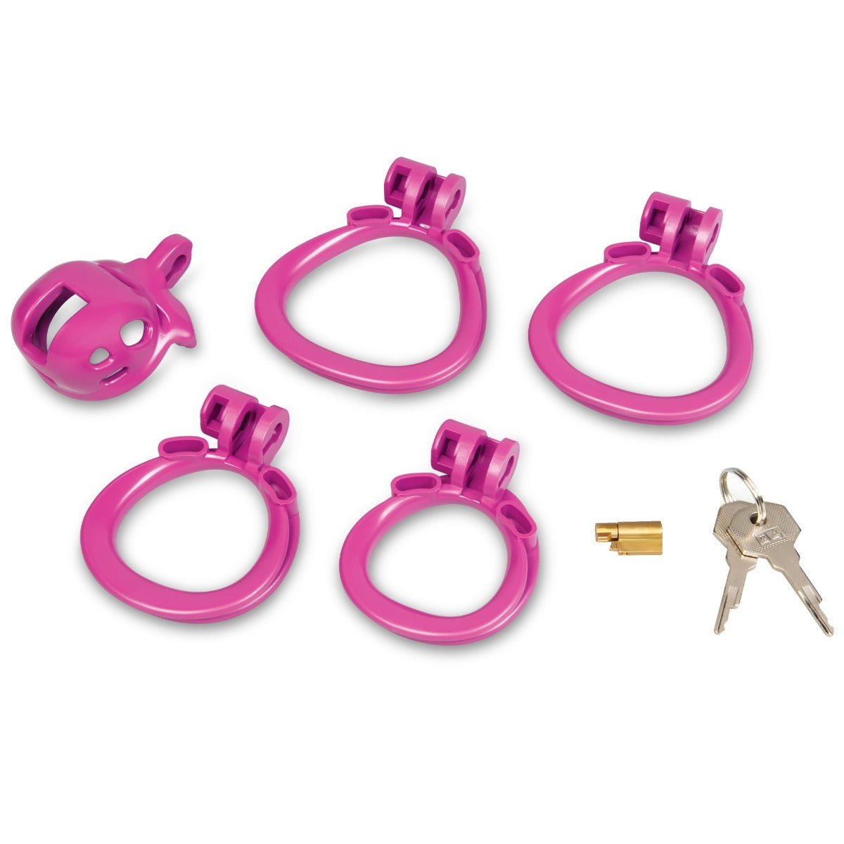 Blue Line 1" Bitchboy Pink Prisoner Cock Cage – with retail packaging
