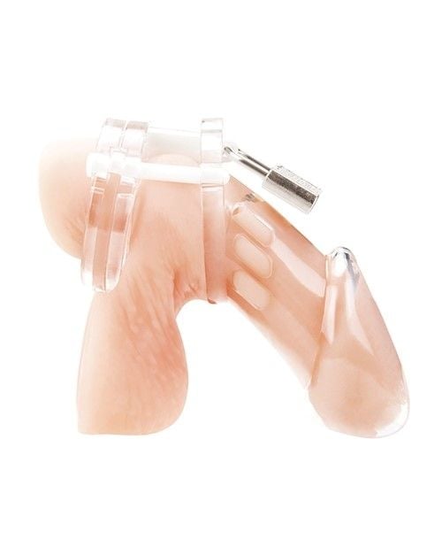 Blue Line Acrylic See-Thru Chastity Cage – product detail view