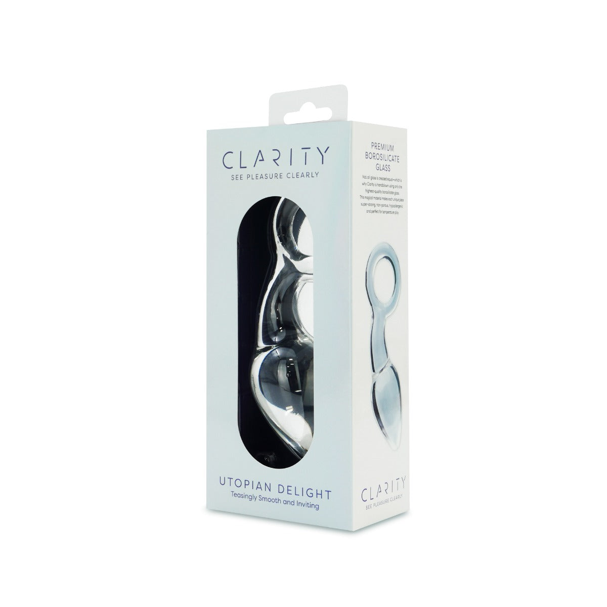 Utopian Delight in Clear – angled left packaging view