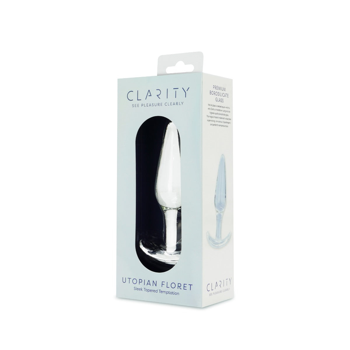Utopian Floret in Clear – angled left packaging view