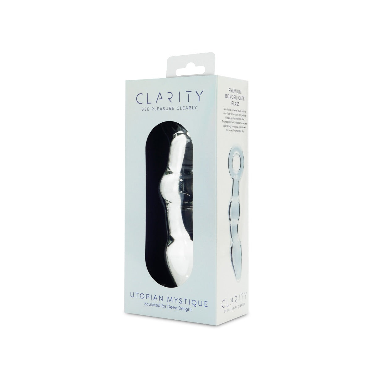 Utopian Mystique in Clear – angled left packaging view
