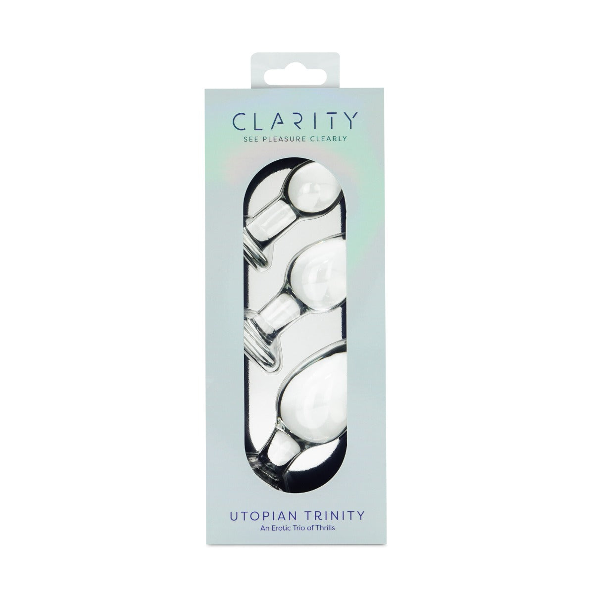 Utopian Trinity in Clear – packaging front