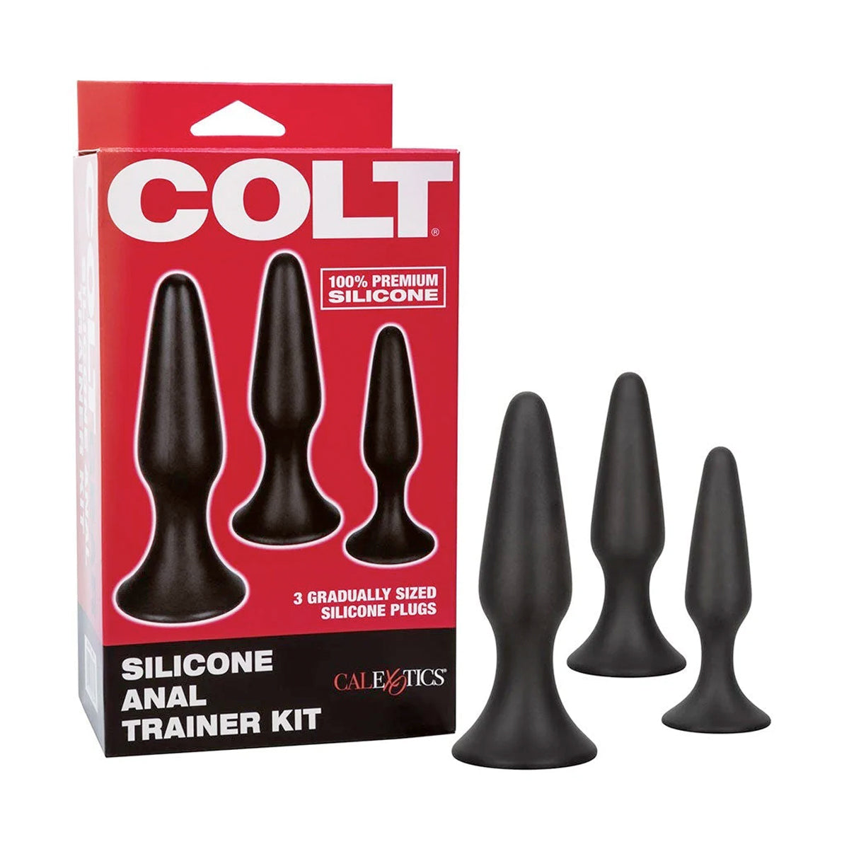 Silicone Anal Trainer Kit in Black