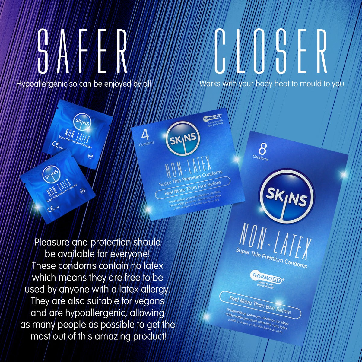 Skins Non-Latex Super Thin Premium Condoms - 8 Pack - product detail 4