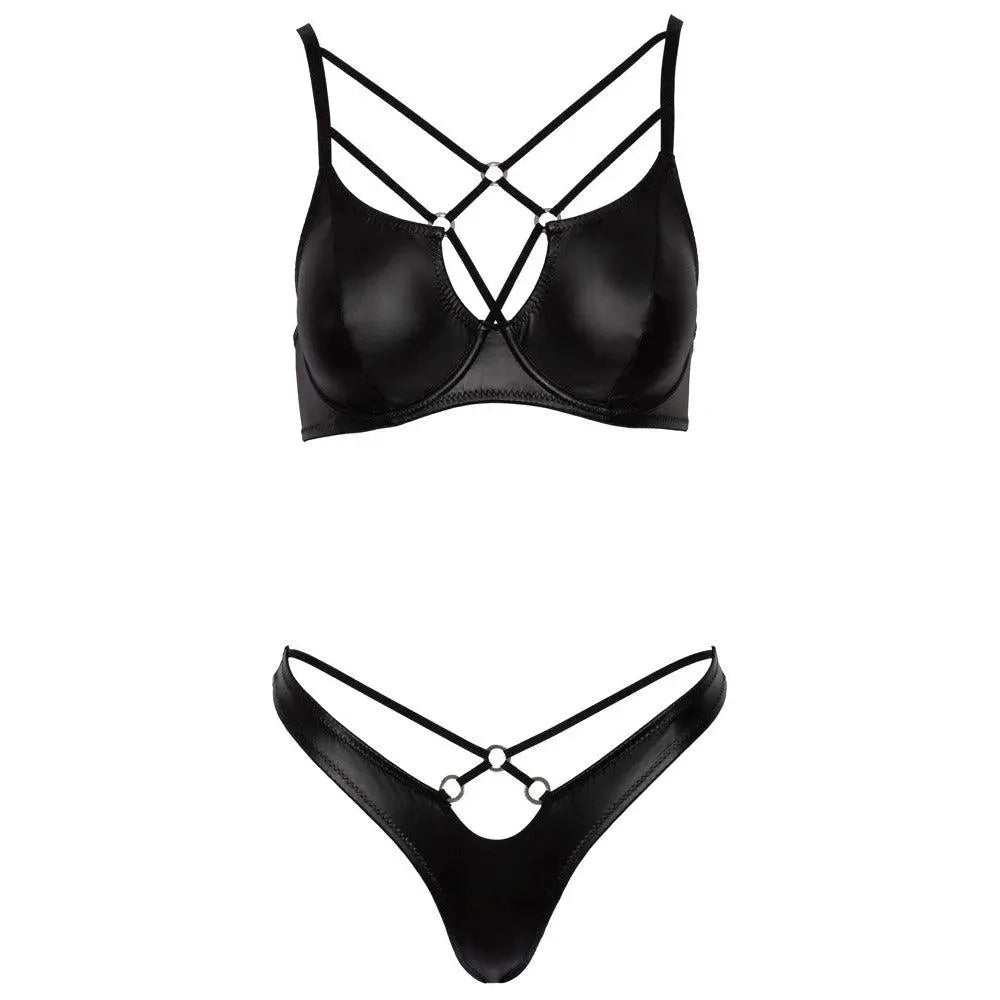 Cottelli Matte Black Bra Set - Rapture Works