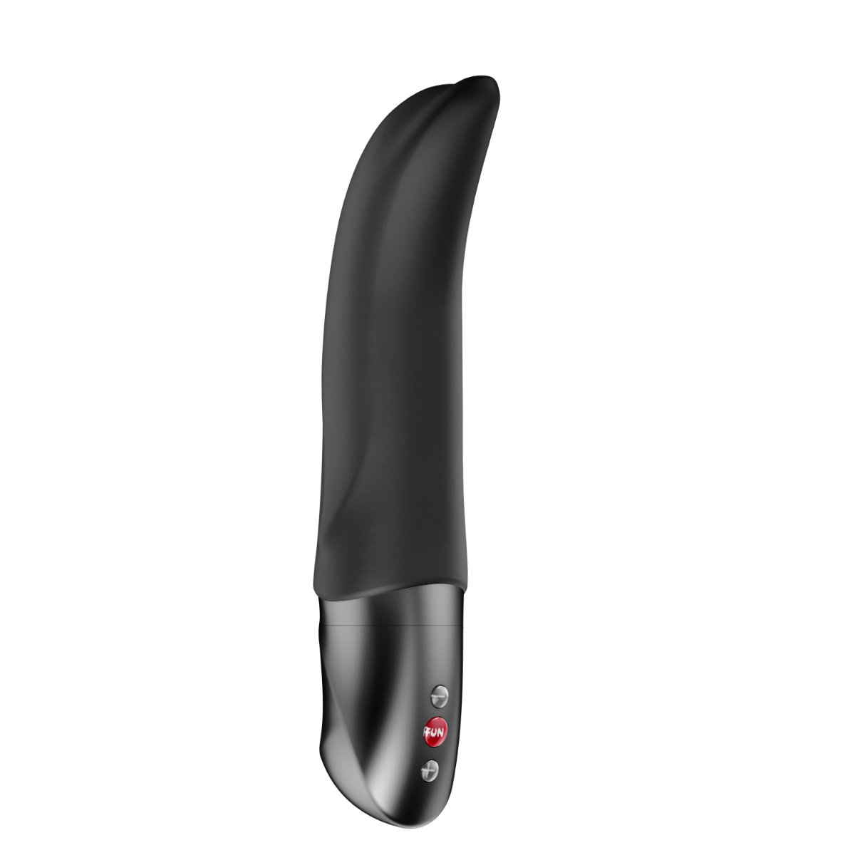 Fun Factory Diva Dolphin in Black – angled view 