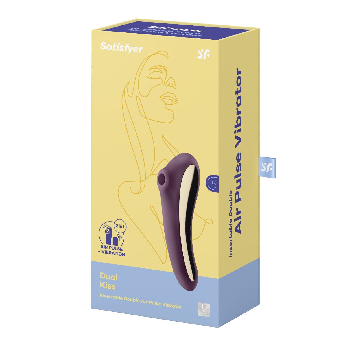 Satisfyer Dual Kiss in Burgundy #Colour_Burgundy
