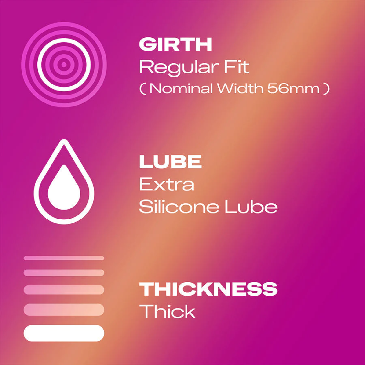 Durex Pleasure Me Regular Fit Condoms - 12 Pack - feature details