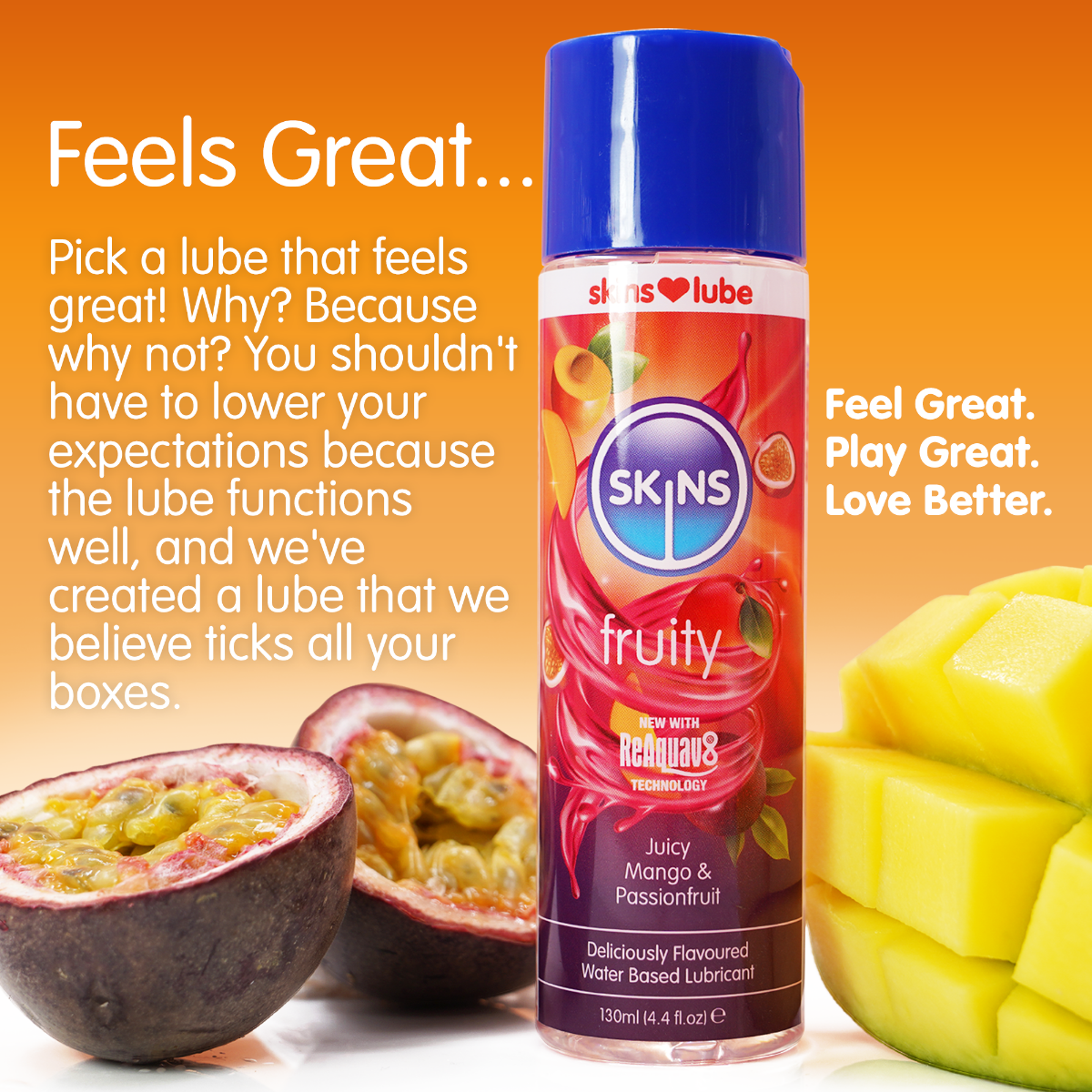 Fruity - Juicy Mango &amp; Passionfruit - 4.4 fl oz (130ml) – feature infographic